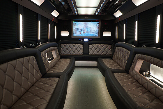 inside the bus