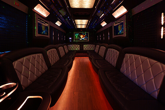 colored changing lights on the bus